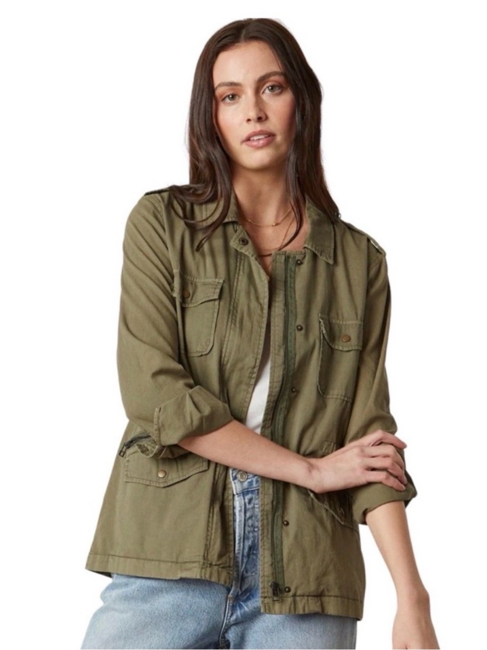 Olive Utility Field Jacket - Classic Lightweight Layer - 80% OFF MSRP!!!
